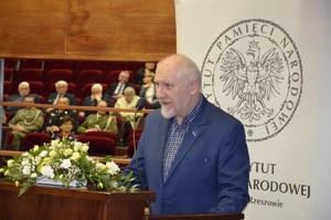 Dr Krzysztof Tochman  na uroczystej sesji z okazji 25. rocznicy śmierci mjr. Wacława Kopisto. Fot. K. Gajda-Bator.