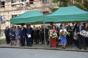 Uroczystość odsłonięcia pomnika Marszałka Józefa Piłsudskiego w Brzozowie.