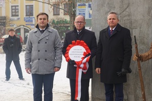 Uroczystości odsłonięcia Pomnika Niepodległości - Legionisty w Dębicy.