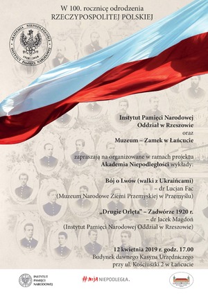 Plakat Akademii Niepodległości.