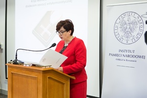Krystyna Wróblewska - poseł na Sejm RP na uroczystości KWiS w Rzeszowie.