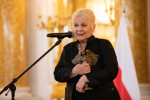 Danuta Skalska, laureatka nagrody IPN „Semper Fidelis” z 2021 roku – Warszawa, 8 października 2021 roku. Fot. Mikołaj Bujak (IPN)