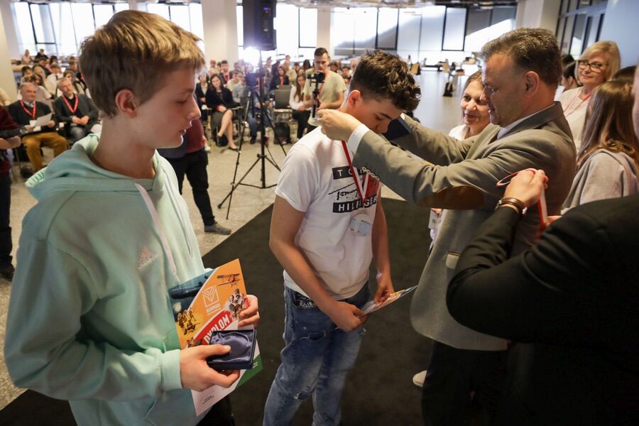 Finał pierwszej edycji ogólnopolskiej Olimpiady Gier Planszowych Instytutu Pamięci Narodowej – Warszawa, 15 kwietnia 2023. Fot. Mikołaj Bujak (IPN)