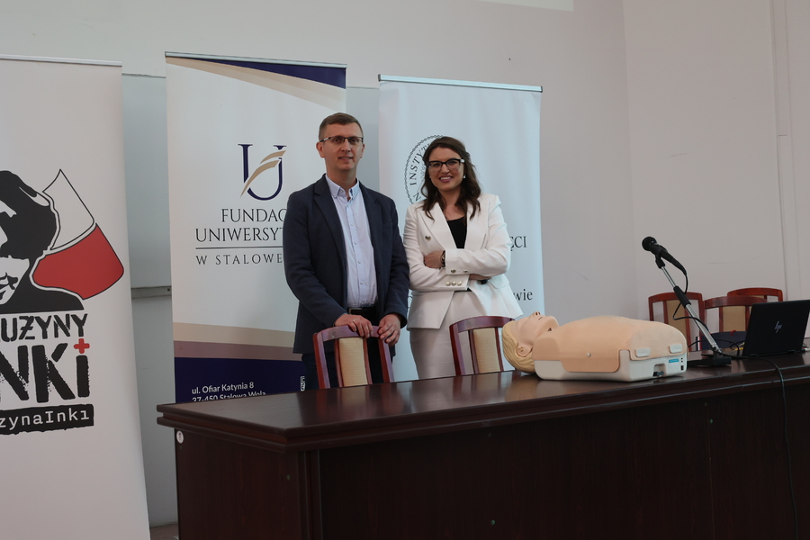 Dr Marcin Bukała i Kinga Smoleń podczas projektu „Drużyna Inki” – Stalowa Wola, 6 czerwca 2024. Fot. Katarzyna Gajda-Bator (IPN)