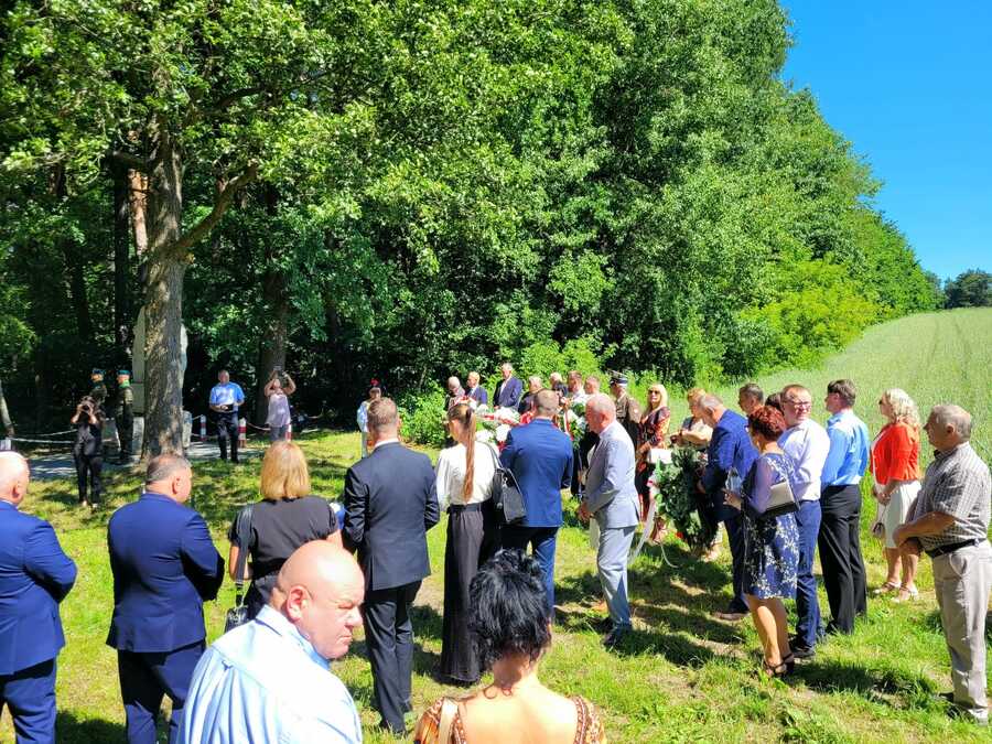 Uroczystości upamiętniające Mord pod Bełżcem, 80. rocznica zbrodni UPA na polskich pasażerach – Bełżec, 16 czerwca 2024. Fot. Stanisław Stopyra (IPN)