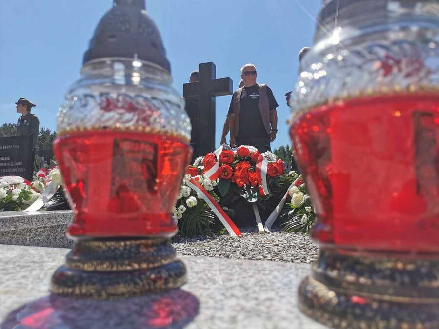 Uroczystości upamiętniające Mord pod Bełżcem, 80. rocznica zbrodni UPA na polskich pasażerach – Bełżec, 16 czerwca 2024. Fot. Stanisław Stopyra (IPN)