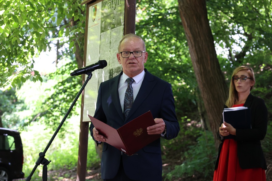 Upamiętnienie przodownika PP Józefa Prokopa – Park Krajobrazowy „Buczyna” w Górze Ropczyckiej 29 czerwca 2024. Fot. Radosław Sołek (IPN)