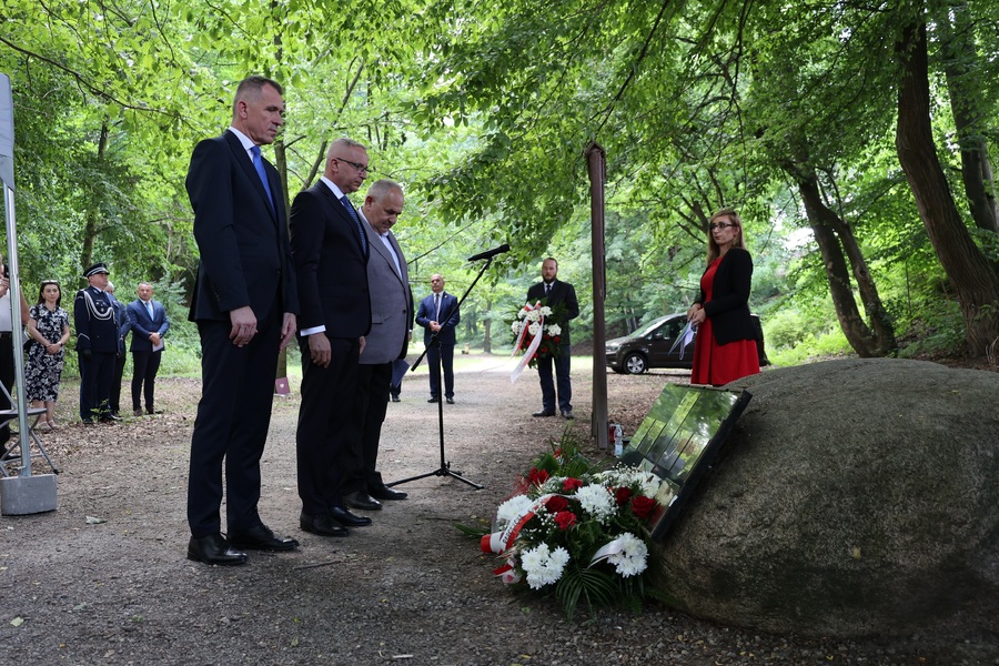 Upamiętnienie przodownika PP Józefa Prokopa – Park Krajobrazowy „Buczyna” w Górze Ropczyckiej 29 czerwca 2024. Fot. Radosław Sołek (IPN)