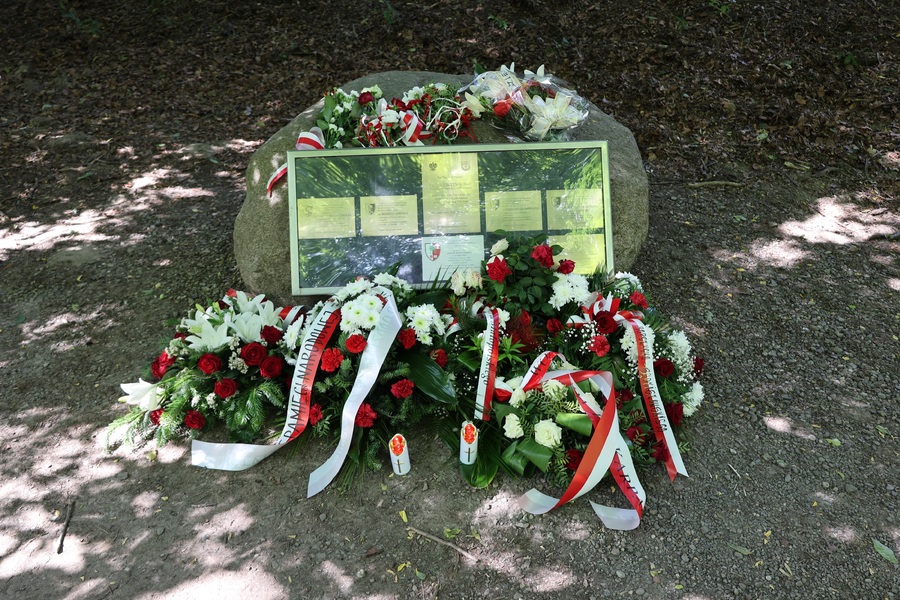 Upamiętnienie przodownika PP Józefa Prokopa – Park Krajobrazowy „Buczyna” w Górze Ropczyckiej 29 czerwca 2024. Fot. Radosław Sołek (IPN)