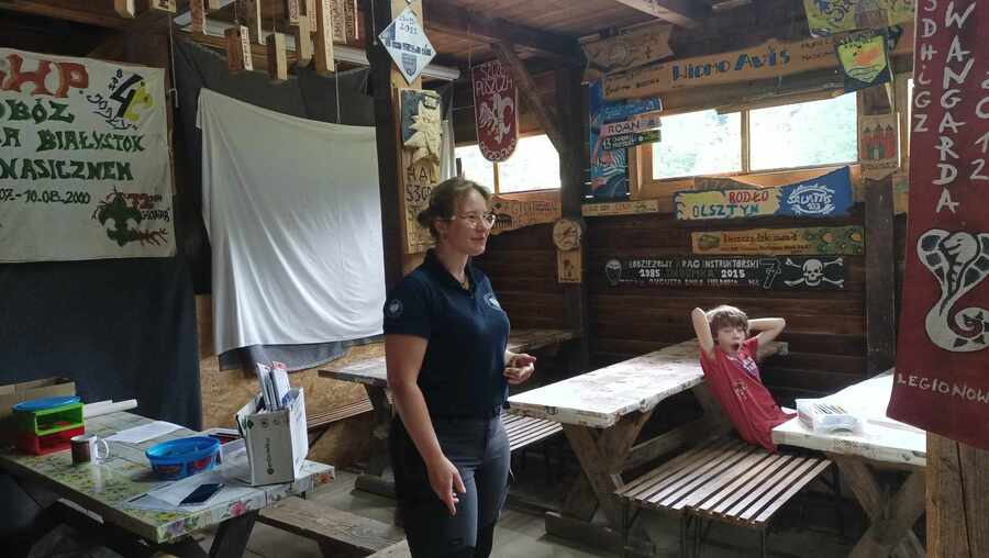 Zajęcia edukacyjne podczas obózu historycznego w Bieszczadach – Nasiczne,1 lipca 2024. Fot. Marcin Bukała (IPN)