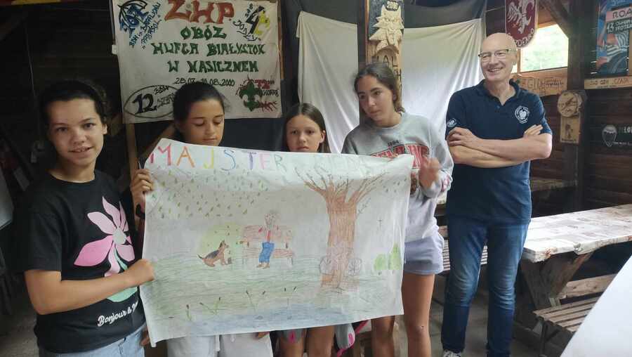 Zajęcia edukacyjne podczas obózu historycznego w Bieszczadach – Nasiczne,1 lipca 2024. Fot. Marcin Bukała (IPN)