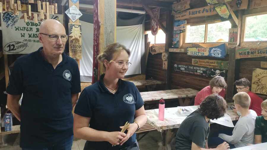 Zajęcia edukacyjne podczas obózu historycznego w Bieszczadach – Nasiczne,1 lipca 2024. Fot. Marcin Bukała (IPN)