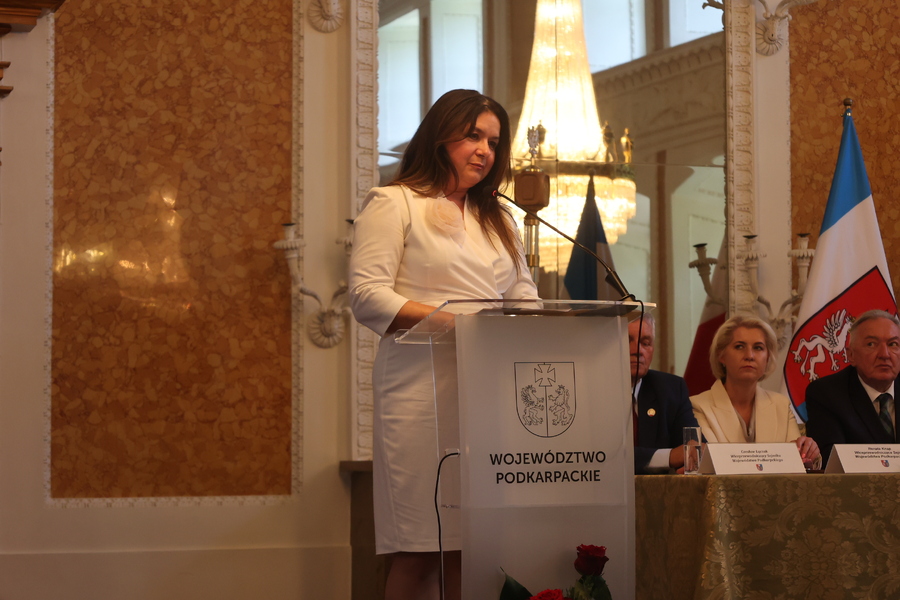 Sesji Sejmiku Województwa Podkarpackiego ustanawiająca błogosławioną Rodzina Ulmów patronami województwa – Łańcut. 7 lipca 2024. Fot. Katarzyna Gajda-Bator (IPN)