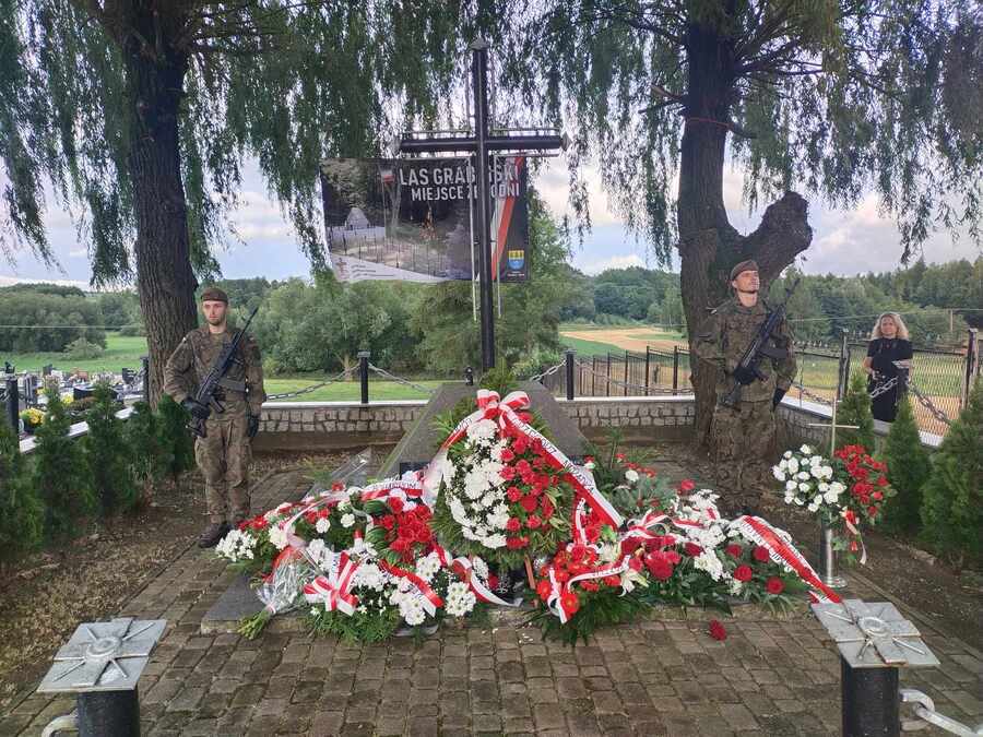 Obchody 80. rocznicy mordu na Polakach w Lesie Grabińskim – 24 lipca 2024. Fot. Grzegorz Leszczyński (IPN)