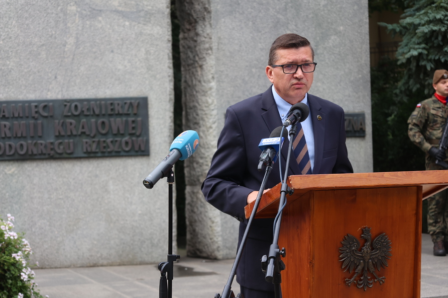 Dr hab. Dariusz Iwaneczko na obchodach 80. rocznicy wybuchu Powstania Warszawskiego – Rzeszów, 1 sierpnia 2024. Fot. Katarzyna Gajda-Bator (IPN)