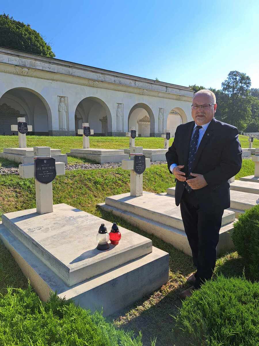 Wizyta na Cmentarzu Orląt Lwowskich – Lwów, 17 sierpnia 2024. Fot. Jacek Magdoń (IPN)