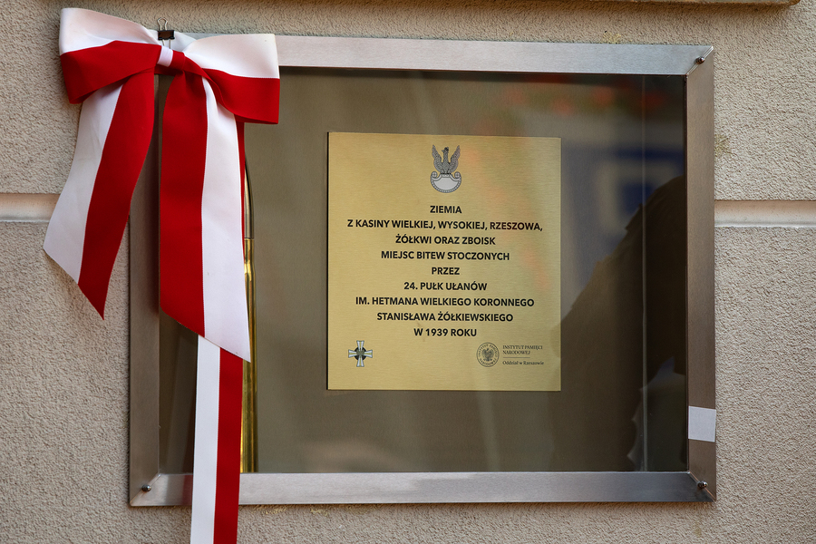 Gablota z ziemię z pól bitewnych 24. Pułku Ułanów im. Hetmana Wielkiego Koronnego Stanisława Żółkiewskiego – Rzeszów, 9 września 2024. Fot. Igor Witowicz (IPN)