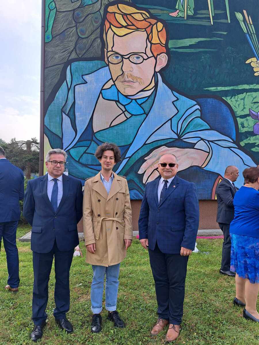 Odsłonięcie muralu Józefa Mehoffera – Ropczyce, 11 września 2024. Fot. Centrum Kultury im. J. Mehoffera w Ropczycach
