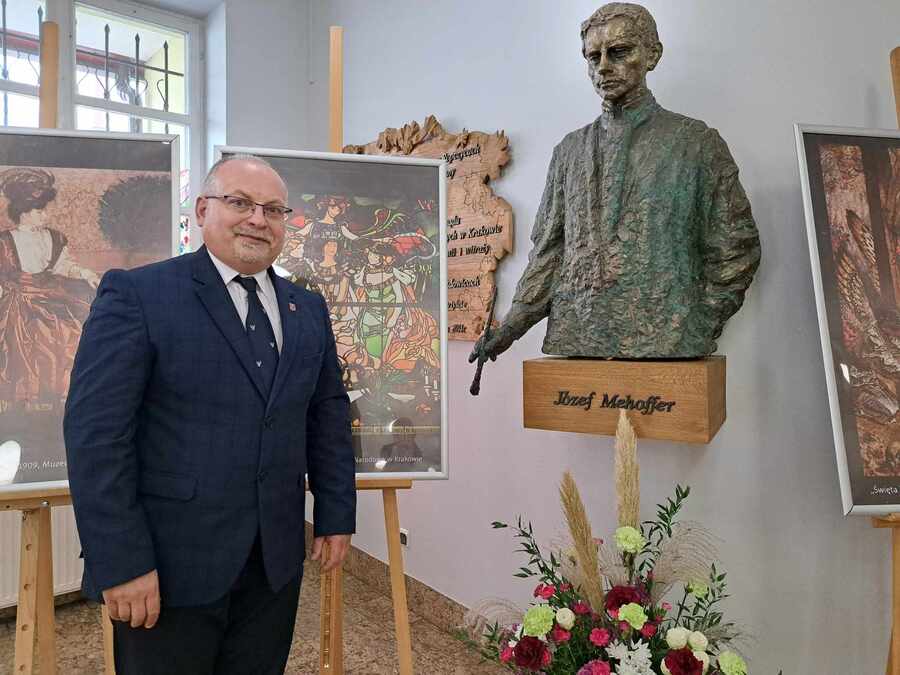 Odsłonięcie muralu Józefa Mehoffera – Ropczyce, 11 września 2024. Fot. Centrum Kultury im. J. Mehoffera w Ropczycach