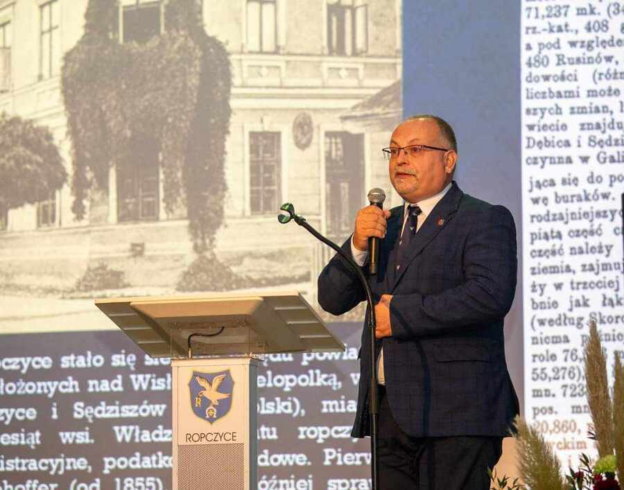 Odsłonięcie muralu Józefa Mehoffera – Ropczyce, 11 września 2024. Fot. Centrum Kultury im. J. Mehoffera w Ropczycach