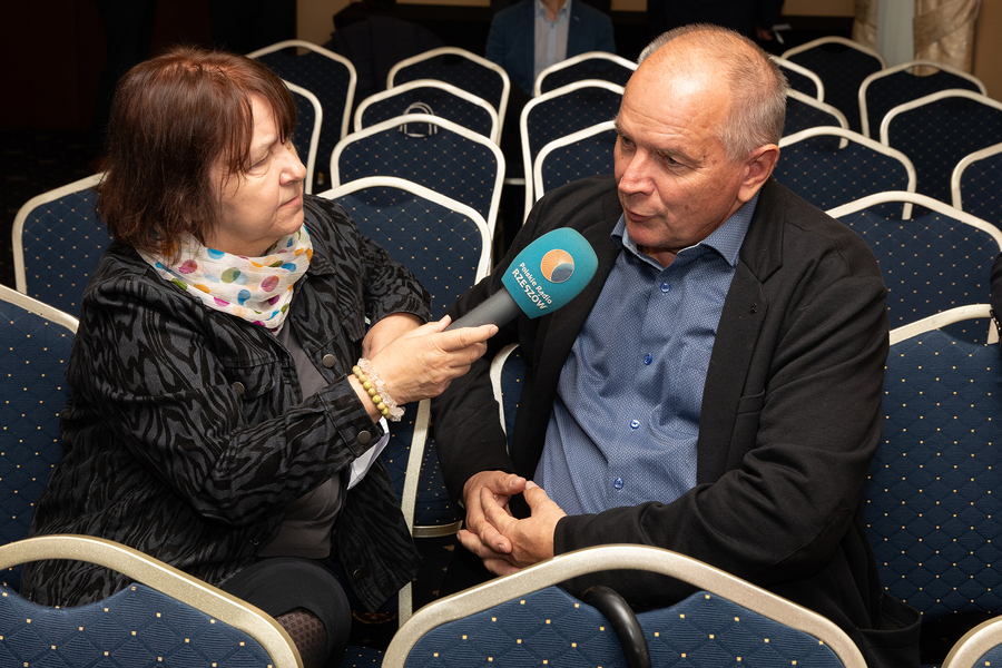 Iwona Piętak i Bogdan Łuczka na uroczystości wręczenia Krzyży Wolności i Solidarności – Rzeszów, 11 października 2024. Fot. Igor Witowicz (IPN)