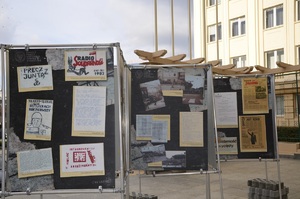 Prezentowana wystawa „Stan wojenny” przygotowana przez rzeszowski oddział IPN. Fot. K. Gajda-Bator.
