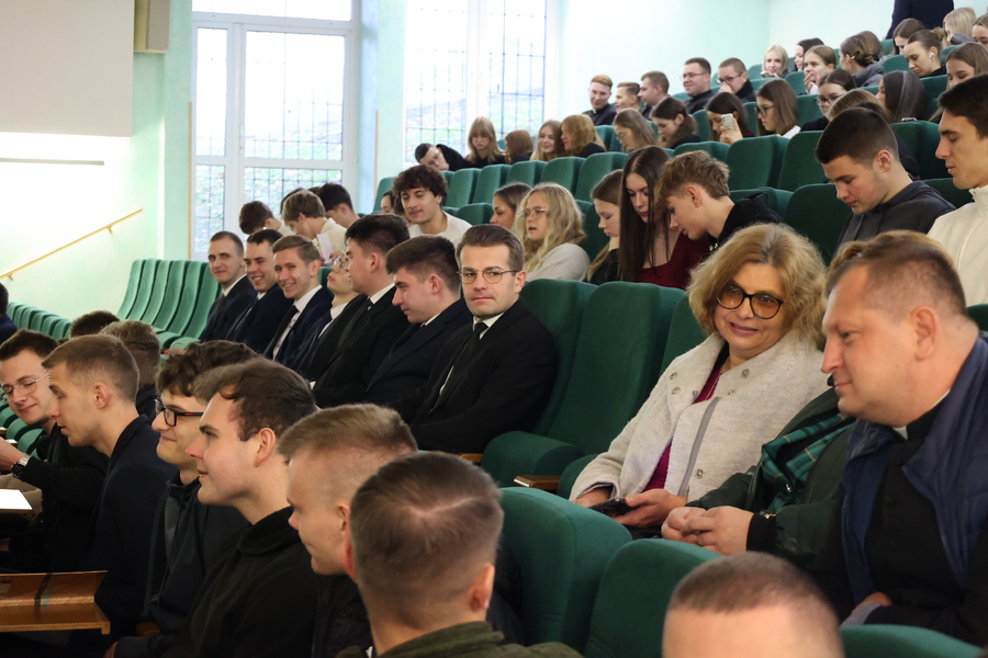 Sesja popularnonaukowa „Błogosławiony ks. Jerzy Popiełuszko – życie, posługa, męczeństwo i pamięć” – Przemyśl, 24 października 2024. Fot. Katarzyna Gajda-Bator (IPN)