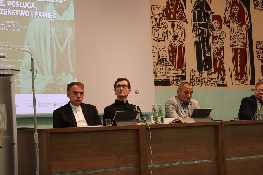 Sesja popularnonaukowa „Błogosławiony ks. Jerzy Popiełuszko – życie, posługa, męczeństwo i pamięć” – Przemyśl, 24 października 2024. Fot. Katarzyna Gajda-Bator (IPN)