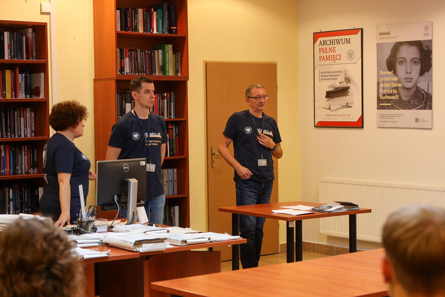 Prezentacja projektu „straty.pl” i zajęcia archiwalne ze studentami Uniwersytetu Rzeszowskiego - Rzeszów, 31 października 2024 r. Fot. IPN Rzeszów