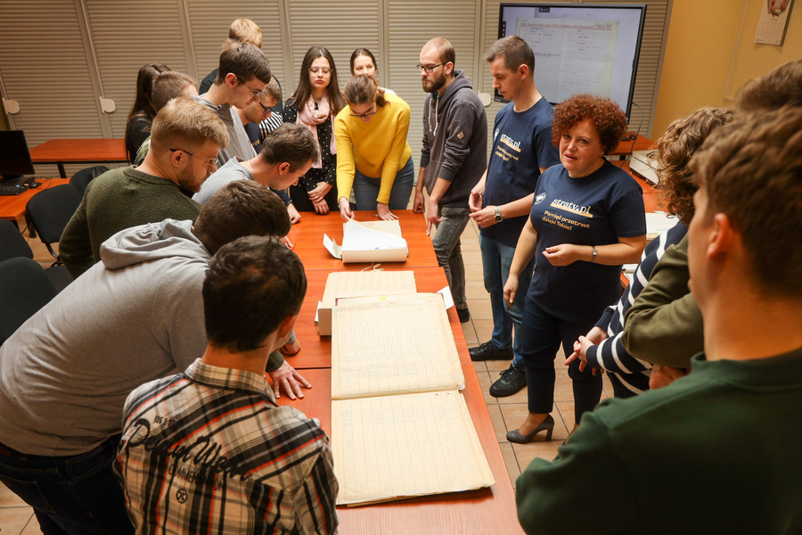 Prezentacja projektu „straty.pl” i zajęcia archiwalne ze studentami Uniwersytetu Rzeszowskiego - Rzeszów, 31 października 2024 r. Fot. IPN Rzeszów