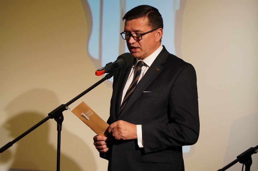 Dr hab. Dariusz Iwaneczko na gali XIII edycji nagrody honorowej IPN Świadek Historii w Rzeszowie – 6 listopada 2024. Fot. Marcin Bukała (IPN)