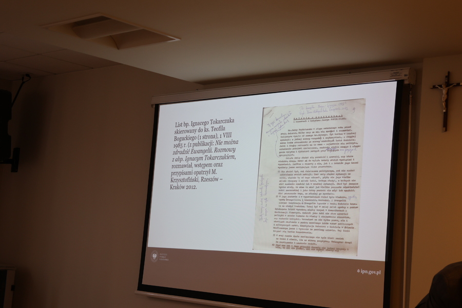 Sesja popularnonaukowa „Błogosławiony Jerzy Popiełuszko – życie, posługa, męczeństwo i pamięć” – Rzeszów, 7 listopada 2024. Fot. Katarzyna Gajda-Bator (IPN)