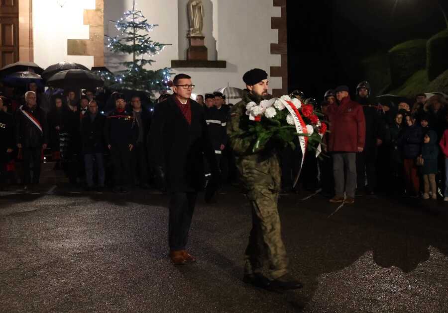 Wizyta delegacji z IPN na obchodach 80. rocznicy wyzwolenia Fréland – 7 grudnia 2024. Fot. Maria Rejman (IPN)