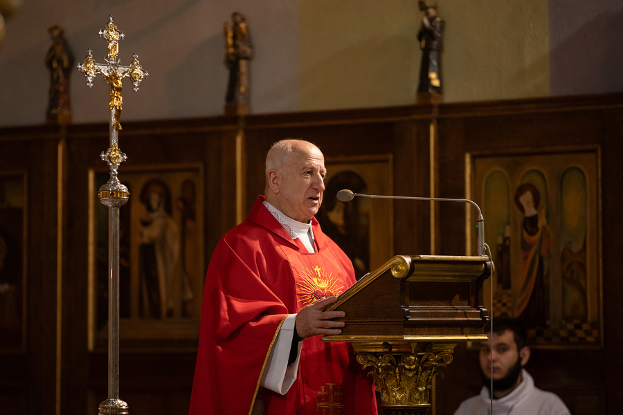 Ks. Jan Szczupak na obchodach 43. rocznicy wprowadzenia stanu wojennego – Rzeszów, 13 grudnia 2024. Fot. Igor Witowicz (IPN)