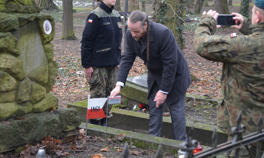 Obchody 162. rocznicy Powstania Styczniowego 1863-2025 – Stary Cmentarz w Rzeszowie, 22 stycznia 2025. Fot. Łukasz Chrobak (IPN)