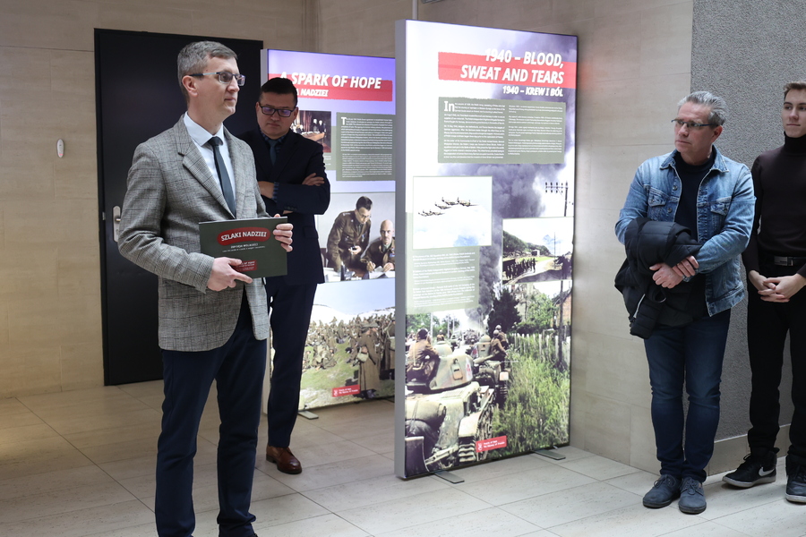 Prezentacja wystawy „Szlaki Nadziei. Odyseja Wolności“ oraz filmu „Trzy śmierci Meriana Coopera” – Przemyśl, 3 lutego 2025. Fot. Katarzyna Gajda-Bator (IPN)