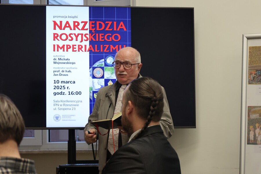 Stanisław Alot na prezentacji książki „Narzędzia rosyjskiego imperializmu” – Rzeszów, 10 marca 2025. Fot. Katarzyna Gajda-Bator (IPN)