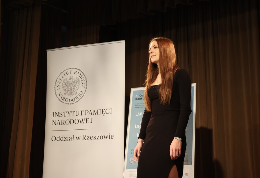 Półfinał XI Ogólnopolskiego Konkursu Recytatorskiego „W kręgu poezji i prozy lagrowej więźniarek obozu KL Ravensbrück im. Wandy Półtawskiej” – Rzeszów, 12 marca 2025. Fot. Katarzyna Gajda-Bator (IPN)