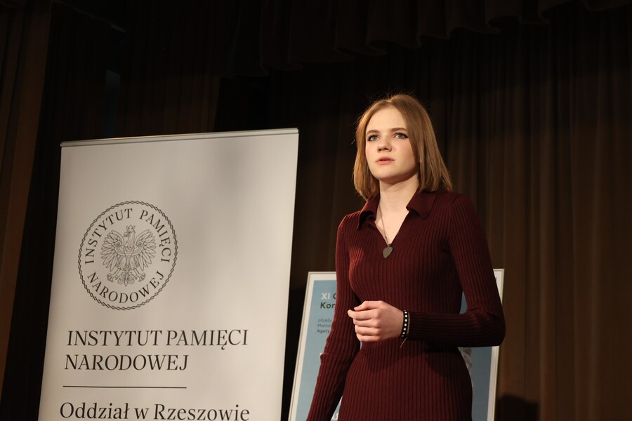 Półfinał XI Ogólnopolskiego Konkursu Recytatorskiego „W kręgu poezji i prozy lagrowej więźniarek obozu KL Ravensbrück im. Wandy Półtawskiej” – Rzeszów, 12 marca 2025. Fot. Katarzyna Gajda-Bator (IPN)