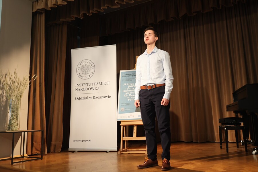 Półfinał XI Ogólnopolskiego Konkursu Recytatorskiego „W kręgu poezji i prozy lagrowej więźniarek obozu KL Ravensbrück im. Wandy Półtawskiej” – Rzeszów, 12 marca 2025. Fot. Katarzyna Gajda-Bator (IPN)