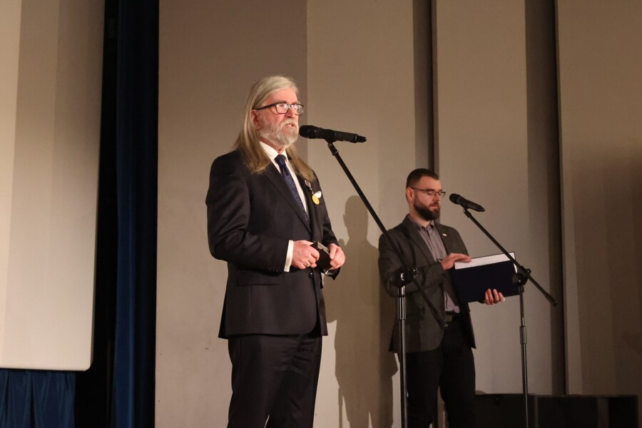 Adam Pęzioł na uroczystości wręczenia Medali Reipublicae Memoriae Meritum – Rzeszów, 19 marca 2025. Fot. Katarzyna Gajda-Bator (IPN)