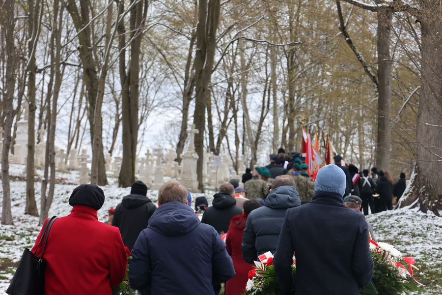 Uroczystość upamiętniająca mieszkańców Radruża zamordowanych przez ukraińskich nacjonalistów z OUN-UPA w latach 1944–1946 – Radruż, 6 kwietnia 2025. Fot. Katarzyna Gajda-Bator (IPN)