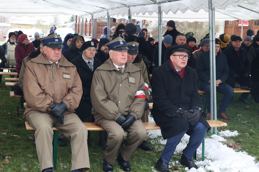 Uroczystość upamiętniająca mieszkańców Radruża zamordowanych przez ukraińskich nacjonalistów z OUN-UPA w latach 1944–1946 – Radruż, 6 kwietnia 2025. Fot. Katarzyna Gajda-Bator (IPN)