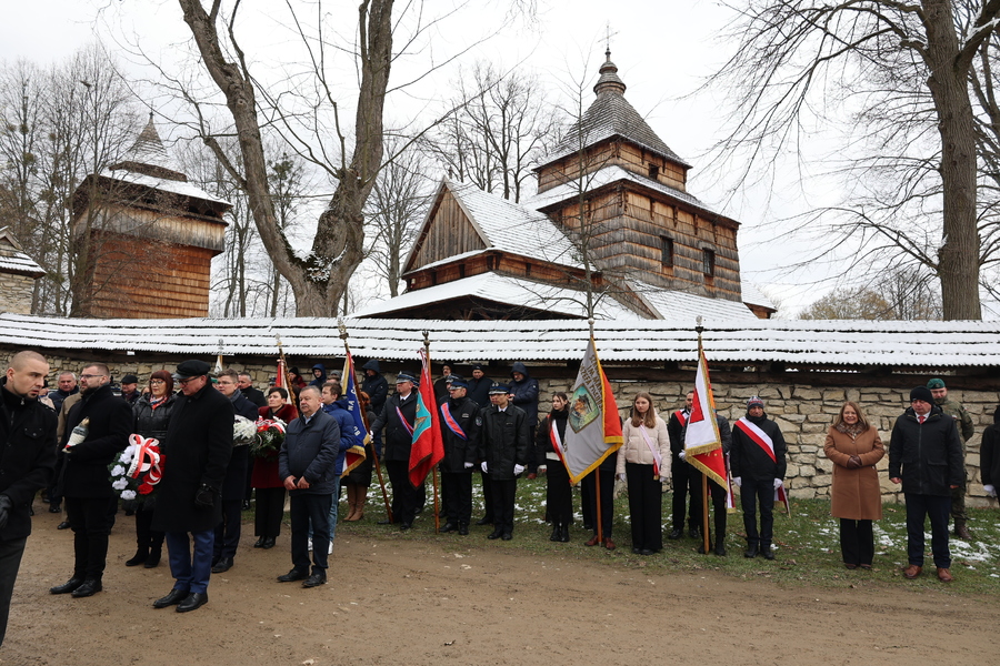 Uroczystość upamiętniająca mieszkańców Radruża zamordowanych przez ukraińskich nacjonalistów z OUN-UPA w latach 1944–1946 – Radruż, 6 kwietnia 2025. Fot. Katarzyna Gajda-Bator (IPN)