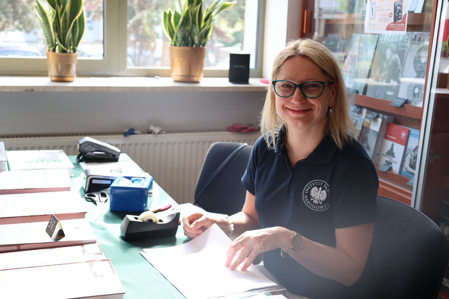 Magdalena Czyrek podczas Światowego Dnia Książki w IPN – Rzeszów, 23 kwietnia 2025. Fot. Katarzyna Gajda-Bator (IPN)