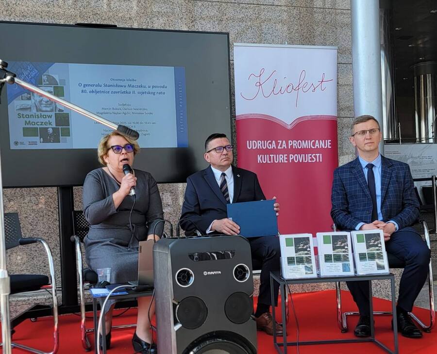 Prezentacja sylwetki i działalności gen. Stanisława Maczka na Festiwalu Historycznym Kliofest w Zagrzebiu – 13 maja 2025. Fot. Mirosław Surdej (IPN)