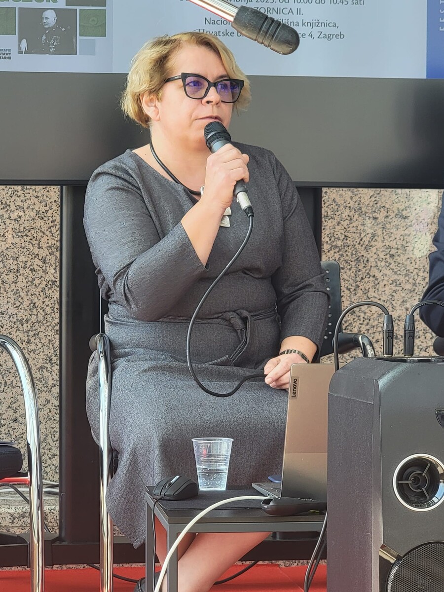 Prezentacja sylwetki i działalności gen. Stanisława Maczka na Festiwalu Historycznym Kliofest w Zagrzebiu – 13 maja 2025. Fot. Mirosław Surdej (IPN)