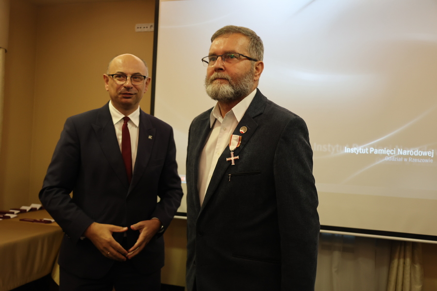 Dr Mateusz Szpytma i Jerzy Nowak – Rzeszów, 11 września 2025. Fot. Katarzyna Gajda-Bator (IPN)