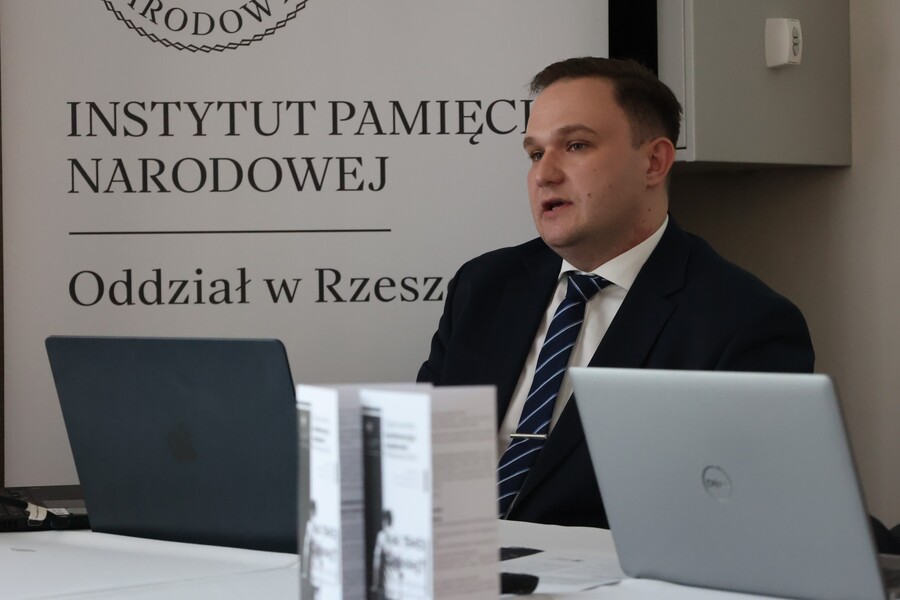 Franciszek Bolechowski podczas konferencji naukowej „Rok 1945 – Co dalej? ... – Rzeszów, 18 listopada 2025. Fot. Katarzyna Gajda-Bator (I