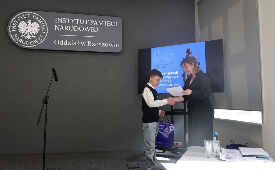 Przesłuchania w XII edycji ogólnopolskiego konkursu recytatorskiego „W kręgu poezji i prozy lagrowej więźniarek KL Ravensbrück im. Wandy Półtawskiej” – Rzeszów, 19 marca 2026. Fot. Katarzyna Gajda-Bator (IPN)